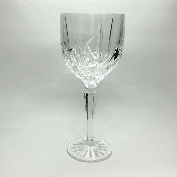Marquis by WATERFORD Crystal Brookside Pattern Water / Wine Goblet 8 1/2" Clear - Picture 1 of 5